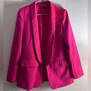 Women's Hot Pink Blazer SHEIN